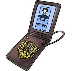 警察手帳のイラスト