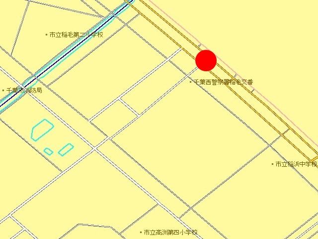 千葉市美浜区稲毛海岸3丁目1番25号先の地図