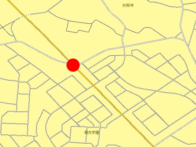 	柏市大井576番地先の地図