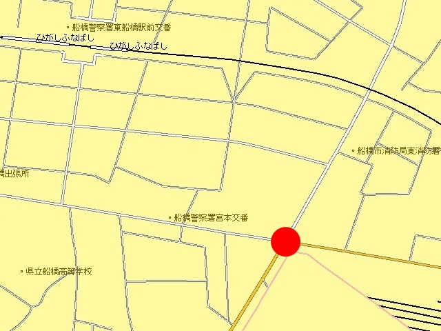 船橋市東船橋4丁目19番先の地図