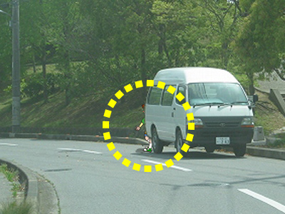 車の人影の写真