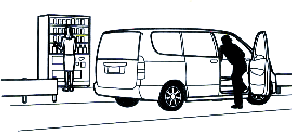 駐車するときは必ずエンジンキーを抜き、施錠しましょう。