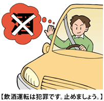 飲酒運転は犯罪です。止めましょう。